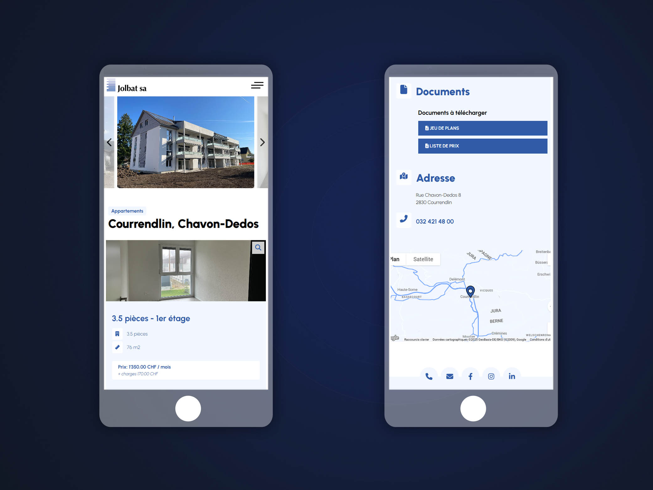 Aperçu du projet Jolbat SA – Site internet réalisé par Step One en Suisse (image 2396)
