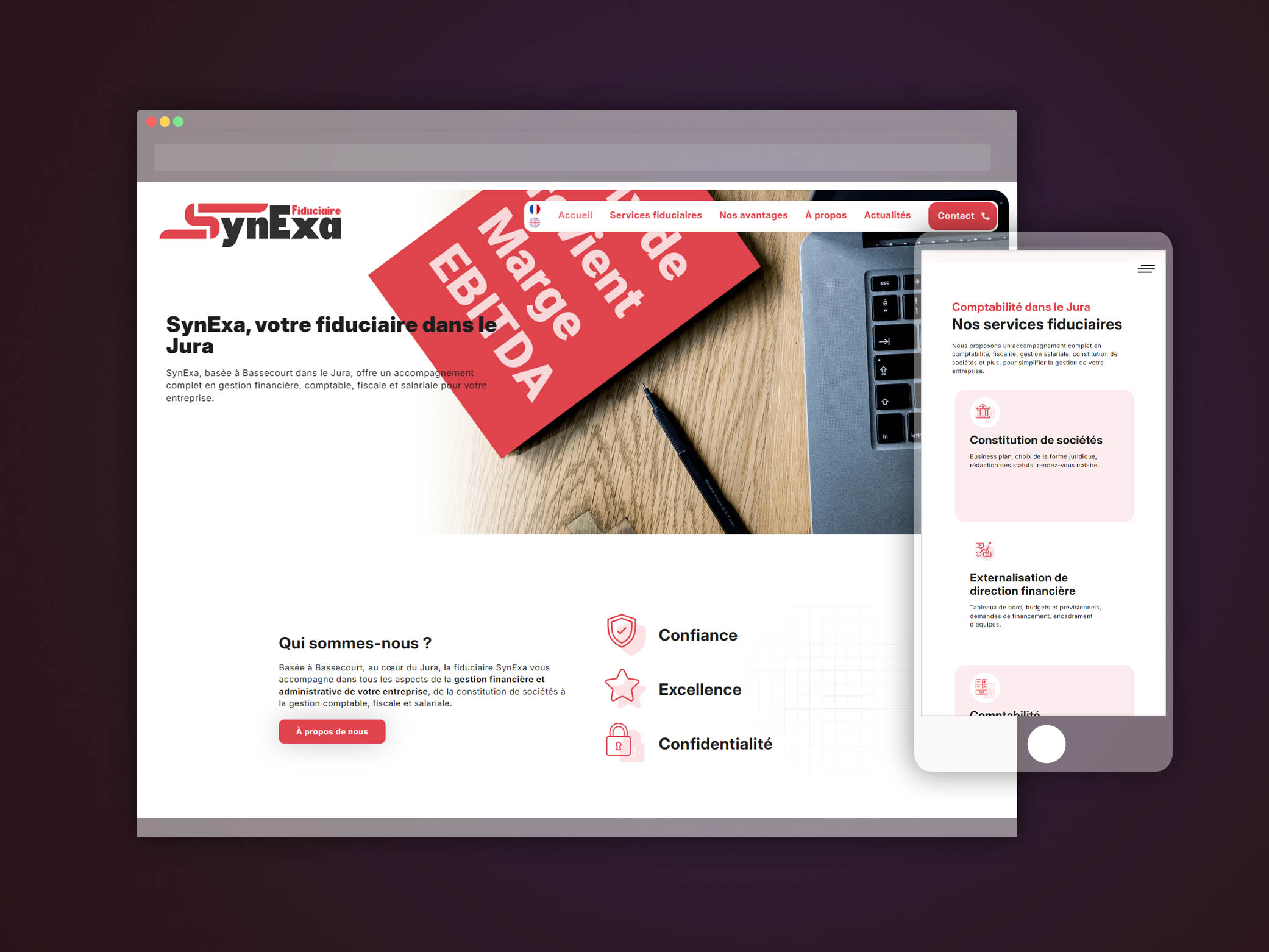 Projet Synexa SA – Site internet réalisé en Suisse par Step One